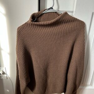 Brown Mock Neck Sweater